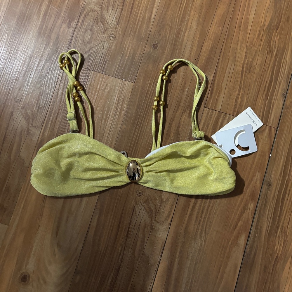 Commense Yellow Bikini Top
